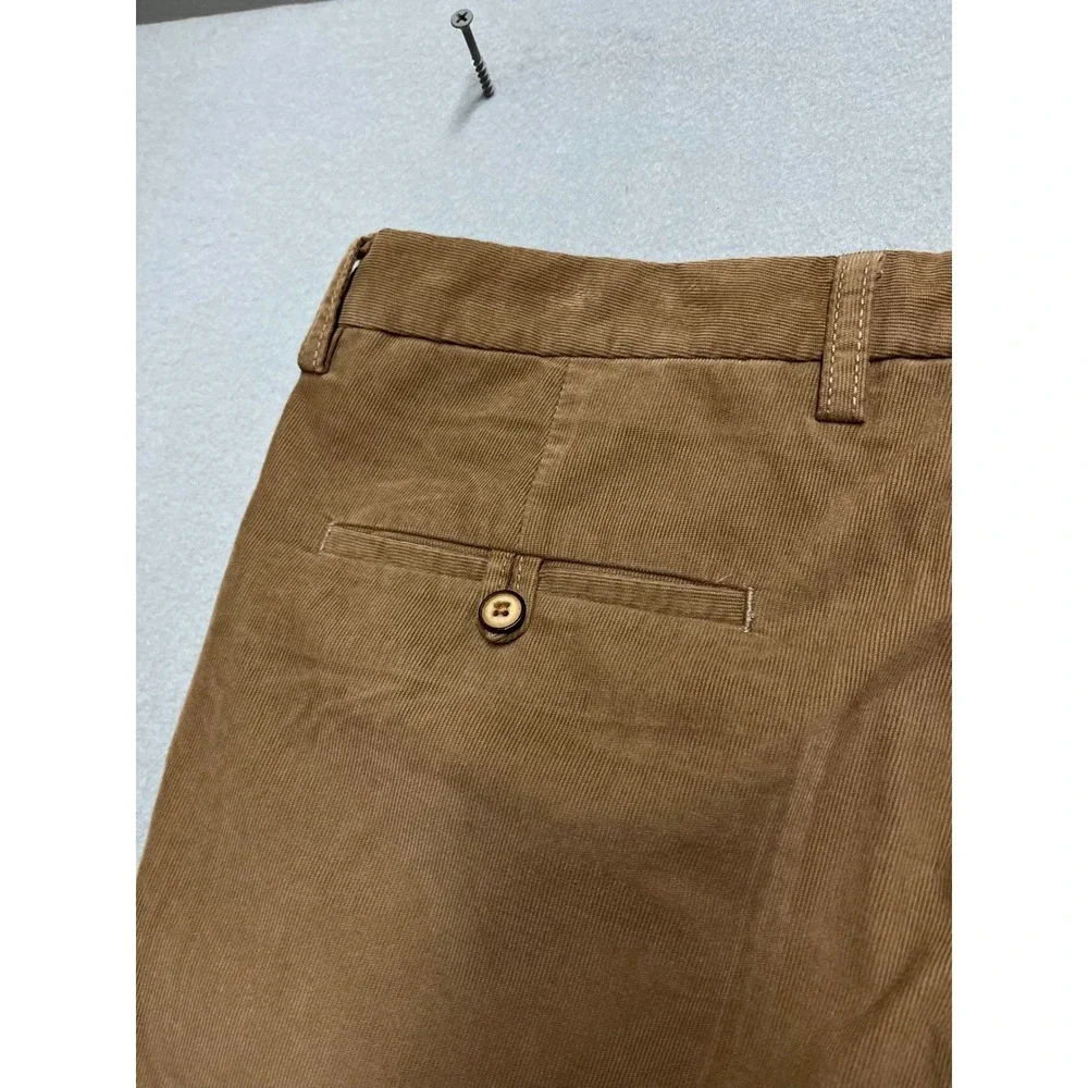 Hugo‎ Boss Crigan1-W-US Mens Camel Brown Stretch Corduroy Regular Fit Pants 36R